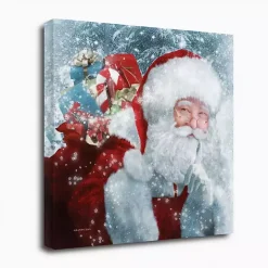Santa with Presents Canvas Art Print