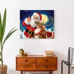 Santa's Lead Reindeer Canvas Art Print