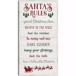 Santa's Rules Framed Canvas Print