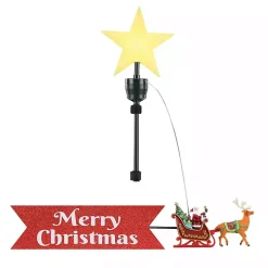 Santa's Sleigh with Banner Animated Tree Topper
