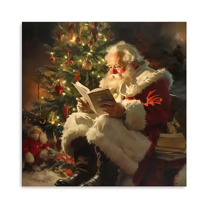 Santa's Stories Canvas Art Print, 20x20 in.
