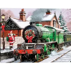 Santa's Train Canvas Art Print