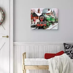 Santa's Train Canvas Art Print