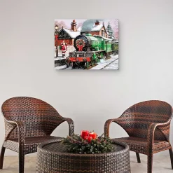 Santa's Train Canvas Art Print