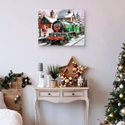 Santa's Train Canvas Art Print