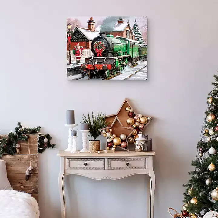 Santa's Train Canvas Art Print