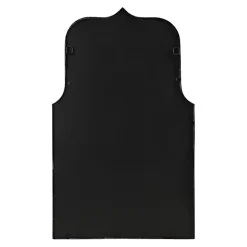 Satin Black Arched Scallop Wall Mirror