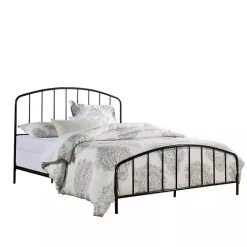 Satin Black Metal Spindle Queen Headboard Set