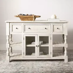 Savannah Cream Distressed Cabinet