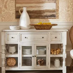 Savannah Cream Distressed Cabinet