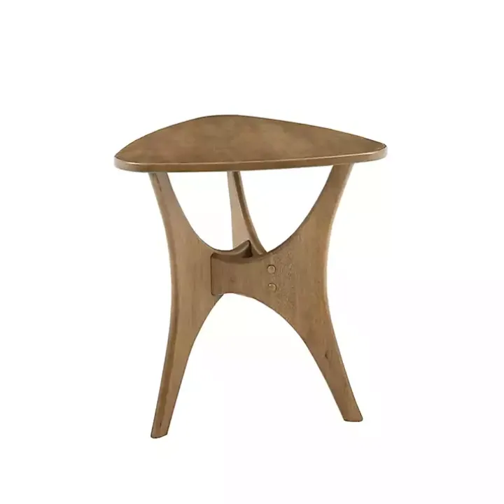 Savannah Wooden Triangle Accent Table