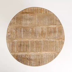 Sawmark Round Drum Accent Table