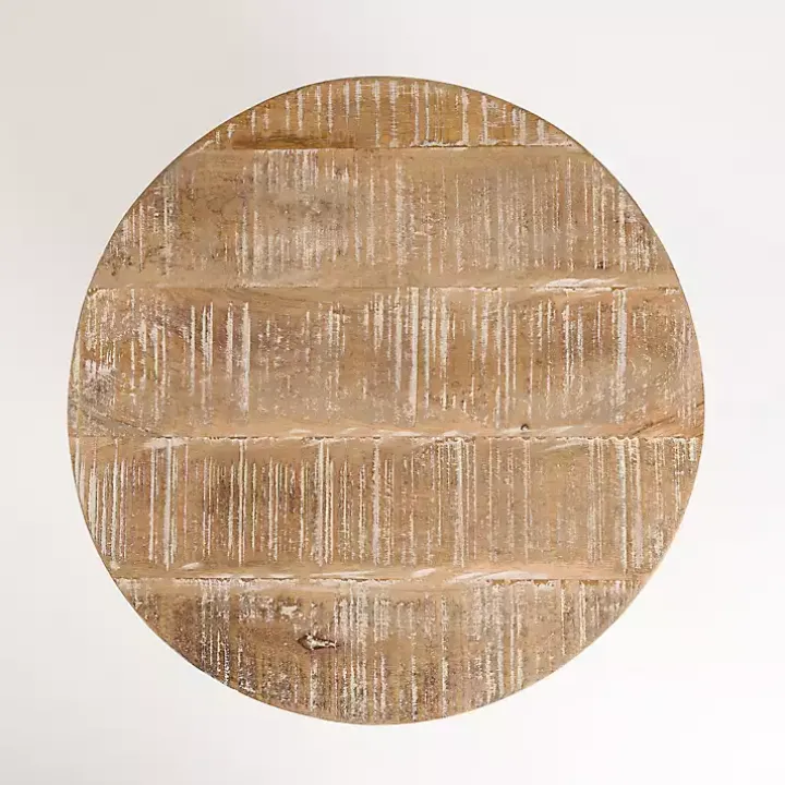 Sawmark Round Drum Accent Table