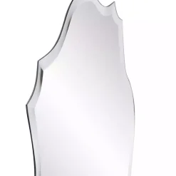 Scalloped Rectangular Frameless Wall Mirror