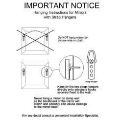 Scalloped Rectangular Frameless Wall Mirror
