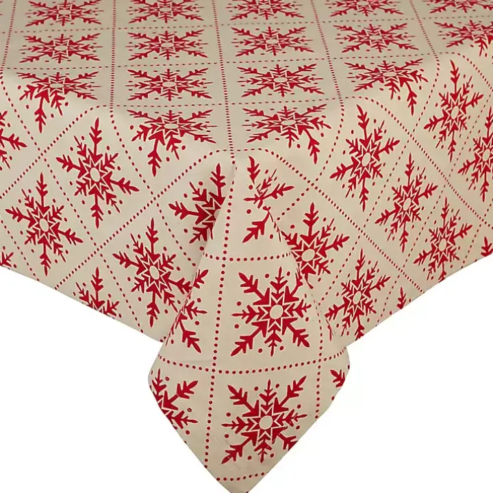 Scandinavian Snowflake Tablecloth, 60x84 in.
