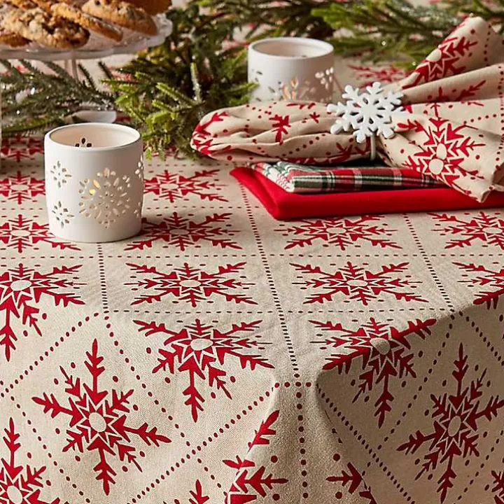Scandinavian Snowflake Tablecloth, 60x84 in.