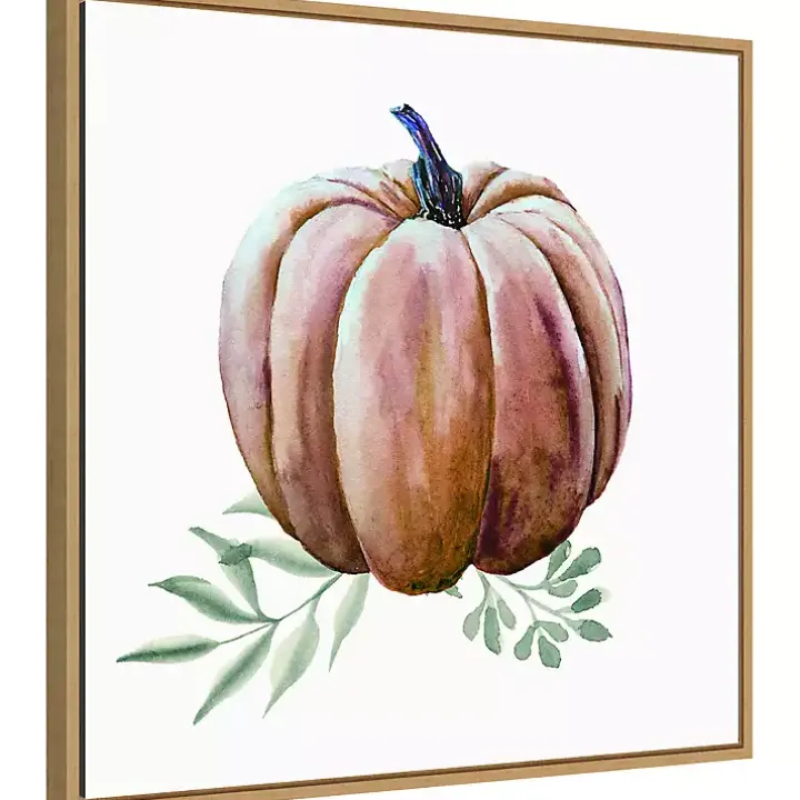 Scenic Pumpkin Watercolor Framed Wall Art