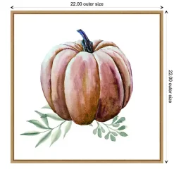 Scenic Pumpkin Watercolor Framed Wall Art