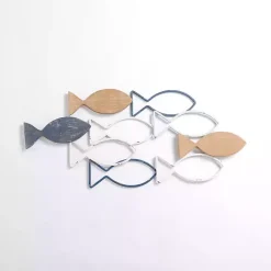 School of Fish Wood and Metal Wall Plaque
