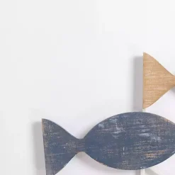 School of Fish Wood and Metal Wall Plaque