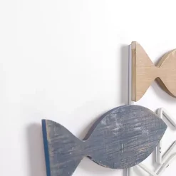 School of Fish Wood and Metal Wall Plaque