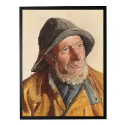 Sea Captain Portrait Framed Art Print