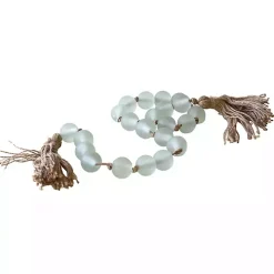 Sea Glass Beaded Garland with Tassels