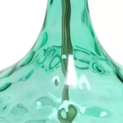Seafoam Dimpled Glass Teardrop Table Lamp