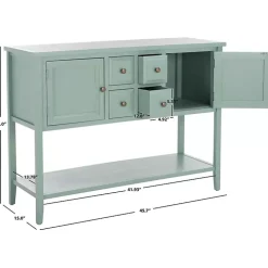 Seafoam Green 4-Drawer Charlotte Sideboard