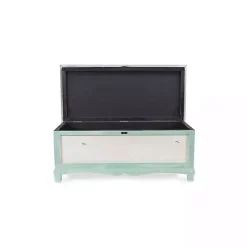 Seafoam Green Shabby Chic Storage Bench