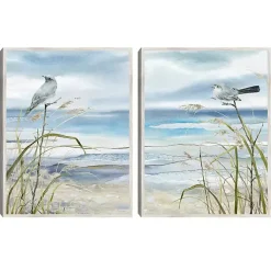 Seaside Rest Framed Canvas Art Prints, Set of 2