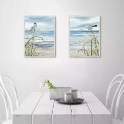 Seaside Rest Framed Canvas Art Prints, Set of 2