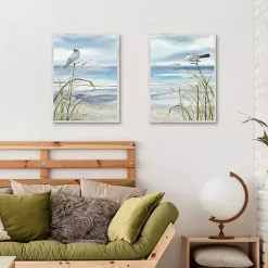 Seaside Rest Framed Canvas Art Prints, Set of 2