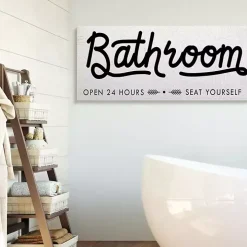 Seat Yourself Sign Canvas Art Print