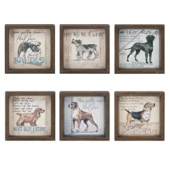 Sentimental Dogs Framed Art Prints, Set of 6