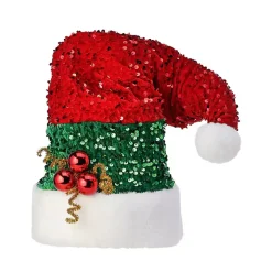 Sequin Santa Hat Tree Topper