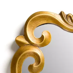 Serena Antique Gold Carved Scroll Wall Mirror
