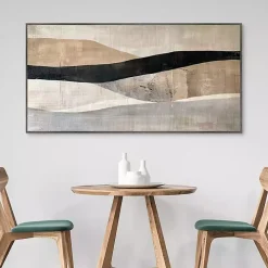 Serene Abstract Landscape Framed Canvas Art Print