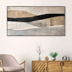 Serene Abstract Landscape Framed Canvas Art Print