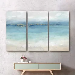 Serene Sea Landscape Canvas Art Prints, Set of 3
