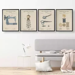 Sewing Patents Framed Art Print