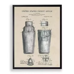 Shaker Patent Framed Art Print