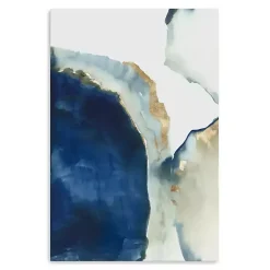 Shapes of Blue Watercolor Canvas Art Print