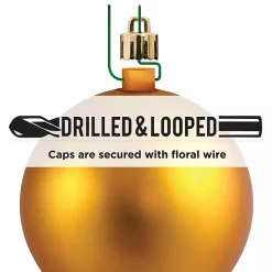 Shatterproof Champagne Ball Ornaments, Set of 6