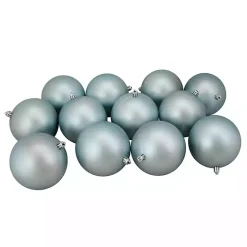 Shatterproof Matte Powder Blue 12-pc. Ornaments