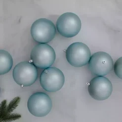 Shatterproof Matte Powder Blue 12-pc. Ornaments