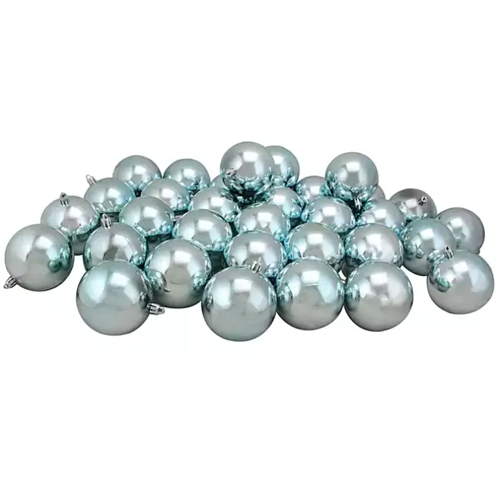 Shatterproof Shiny Powder Blue 32-pc. Ornaments
