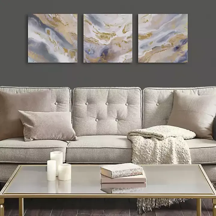 Shimmering Symphony Triptych Canvas Art, Set of 3