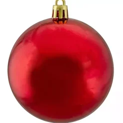 Shiny Red Shatterproof Ball Ornaments, Set of 32